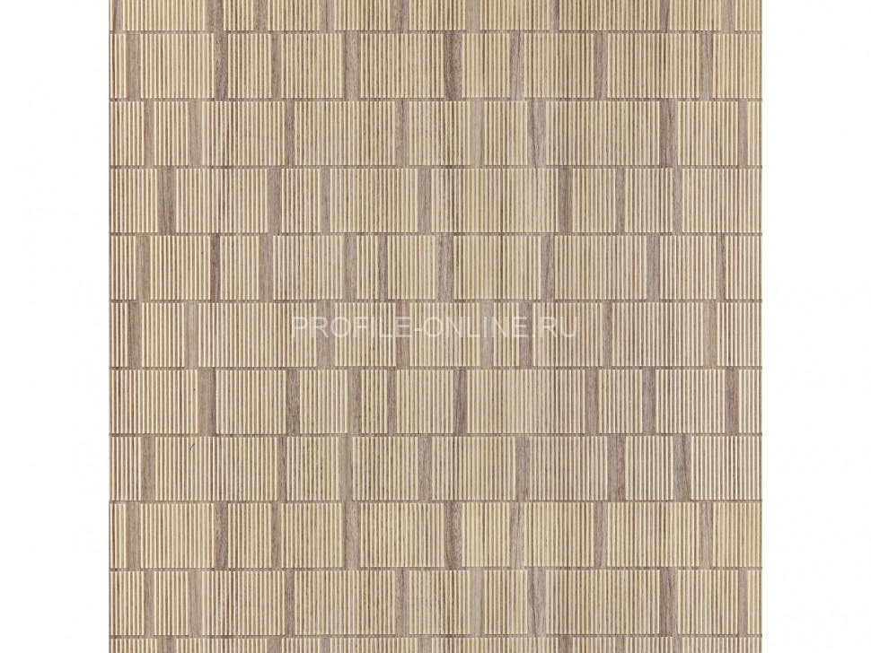 Отделочная стеновая декоративная панель с геометрическим узором HiWood Maximum DM626 BR50 композит 600мм х 4мм х 3м