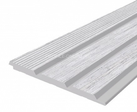 Отделочная стеновая декоративная панель с 3D эффектом Hiwood LV124L W36 под дерево 120х12 мм из фитополимера 2,7 м