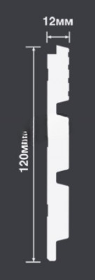 Отделочная стеновая декоративная панель с 3D эффектом Hiwood LV124L W36 под дерево 120х12 мм из фитополимера 2,7 м