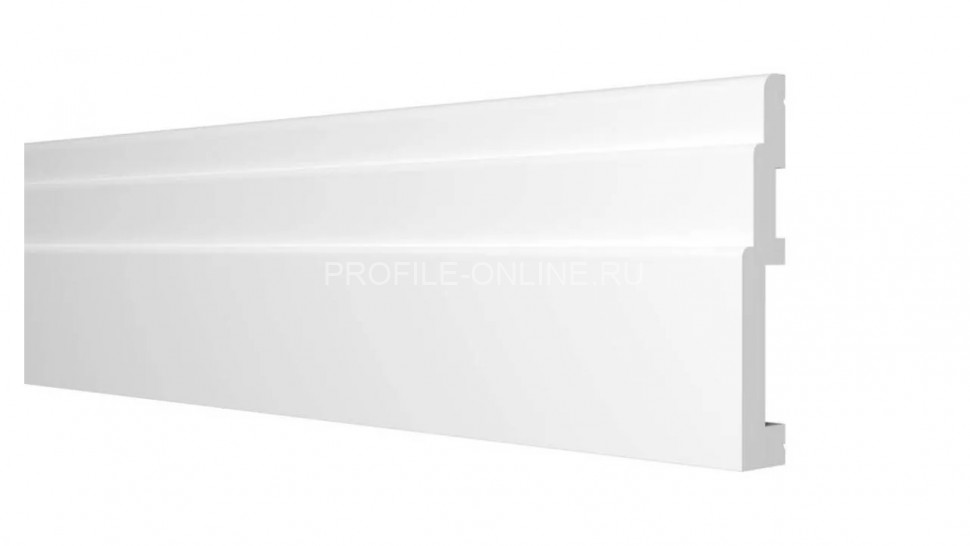 Напольный плинтус 100х16 мм Decor-Dizayn DD704 полистирол белый, под покраску 2 м