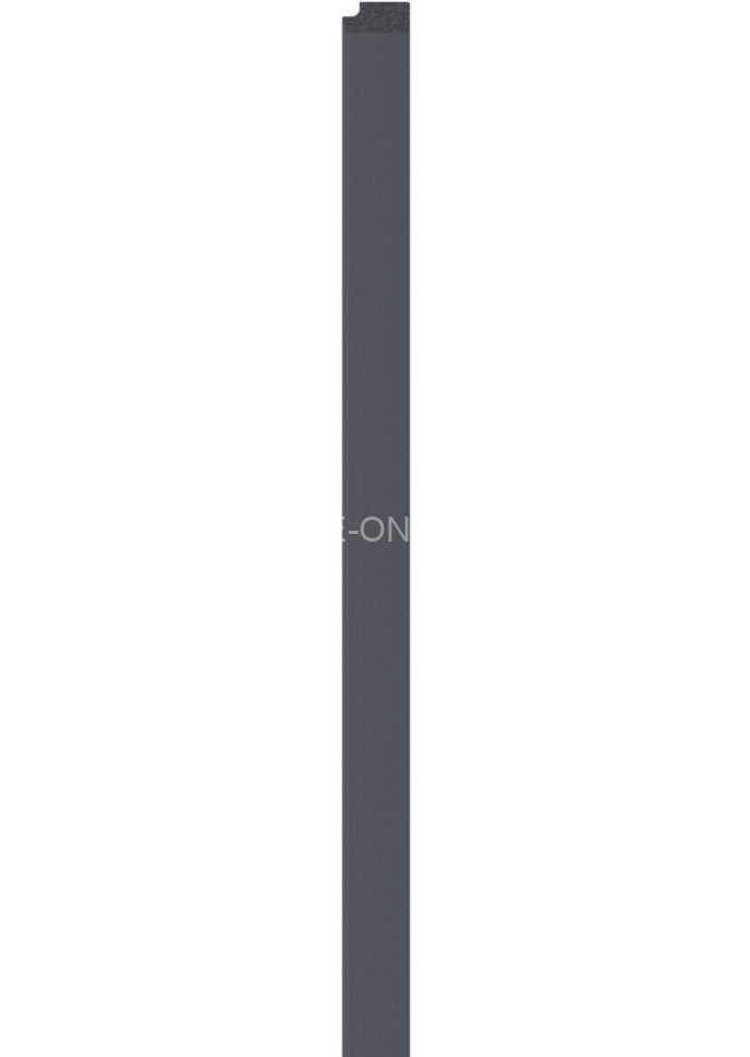 Правая планка-рейка для стеновой реечной панели VOX LINERIO M-LINE антрацит 2650х26х12 мм
