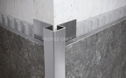 Антивандальный нержавеющий профиль стальной для плитки 10х25 мм FMP 10х25 S сатинированная сталь 270 см