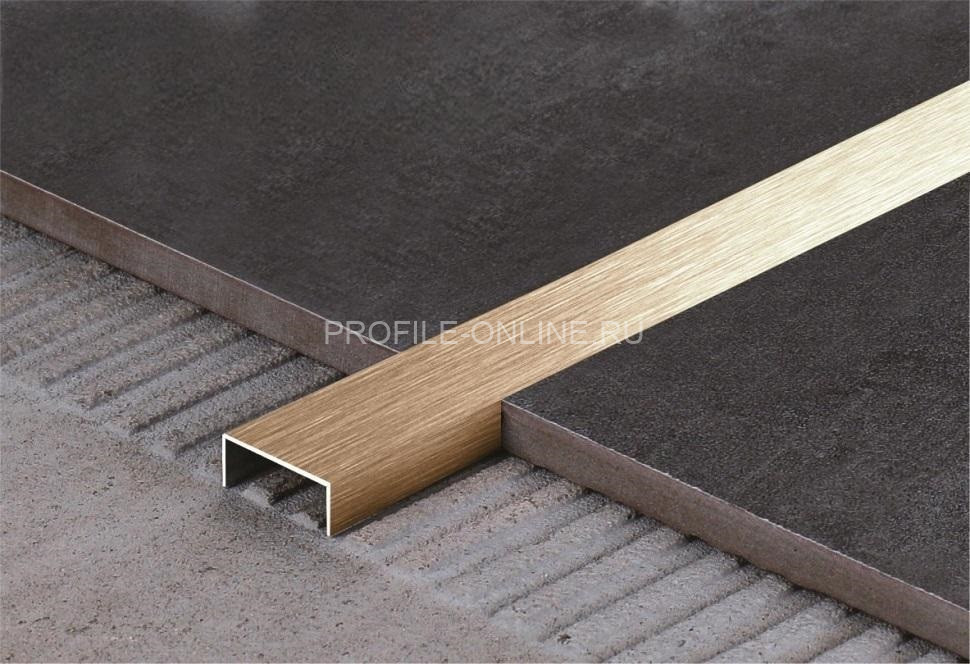 П-образный профиль 10х15 мм из нержавеющей стали SS 304 FSUP15-RS S.S.304 розовое золото сатинированное 2.7 м