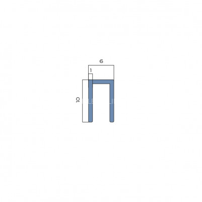 Алюминиевый П-профиль 6х10 мм NEEXY PV85-49-MT медь матовая 2.7м