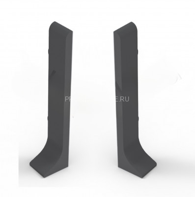 Заглушки для напольного плинтуса 40 мм Диал ПЛ-40з 0032 черный муар RAL 9005 (кмп левая+правая)
