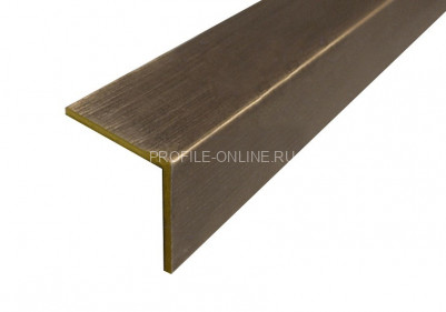 Латунный уголок равнополочный 25х25 PА 25 OA антик 2,7м