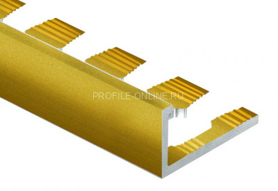 Алюминиевый профиль L-образный гибкий 12 мм PV06-04 золото матовое 2,7 м