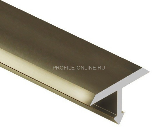 Алюминиевый Т-образный профиль 15 мм PV35-09 шампань блестящая 2,7 м