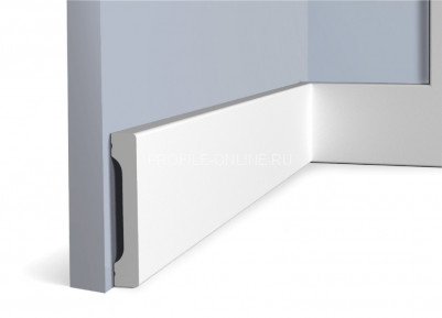 Напольный плинтус 12х70 мм HiWood B70V1 белый 200 см