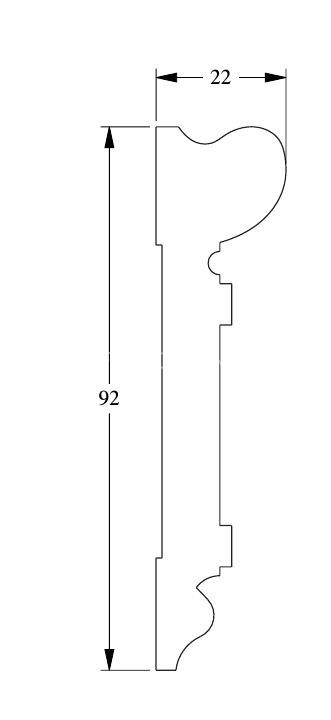 Декоративный молдинг Orac Decor Duropolymer DX119-2300 белый из полистирола 92х22 мм 230 см