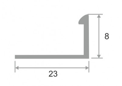 Латунный L-профиль 8 мм ЛПО-Г8 старая бронза 2,7 м