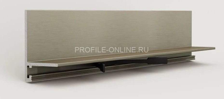 Алюминиевый микроплинтус скрытого монтажа 16х26 мм Laconistiq micro-L шампань 245 см