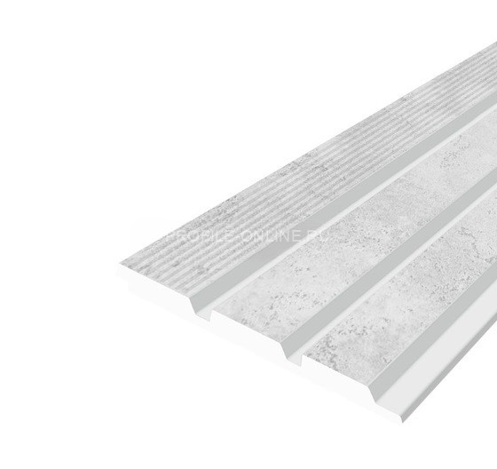 Отделочная стеновая декоративная панель с 3D эффектом Hiwood LV124L W50 декорированная 120х12 мм из фитополимера 2,7 м