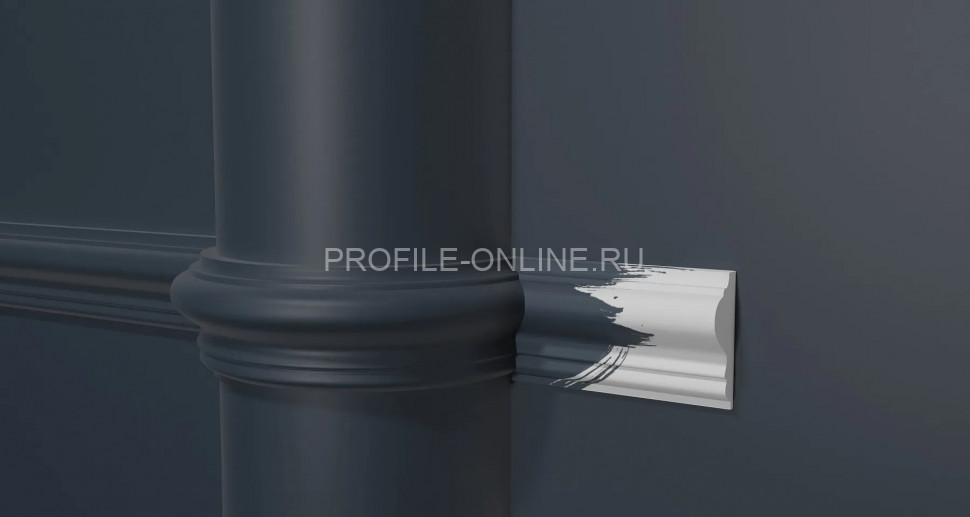 Декоративный гибкий молдинг 42х16 мм Decor-Dizayn DD301-E композитный материал белый, под покраску 2 м