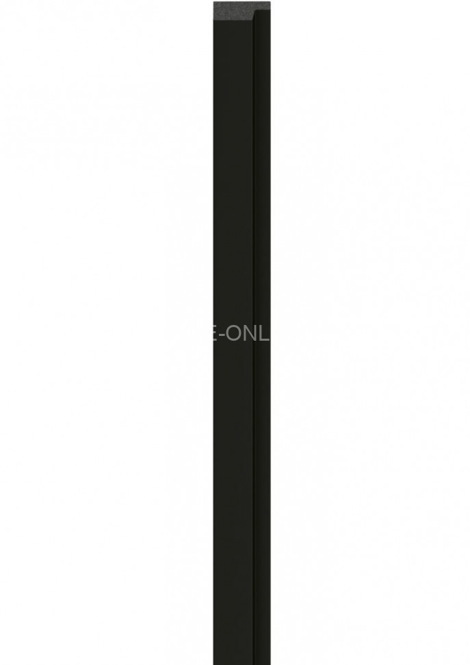 Левая планка-рейка для стеновой реечной панели VOX LINERIO M-LINE черная 2650х42х12 мм