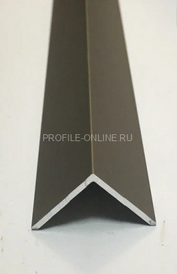 Алюминиевый уголок 29х29 мм ПБ29х29х1 шампань матовая 3 м