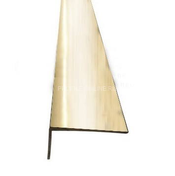 Латунный уголок разносторонний 40х20 мм шлифованный 270 см