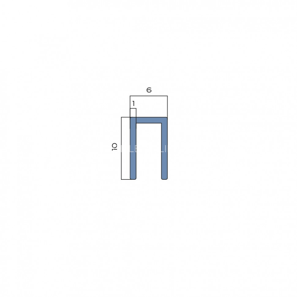 Алюминиевый П-профиль 6х10 мм NEEXY PV85-50-BT медь блестящая 2.7м