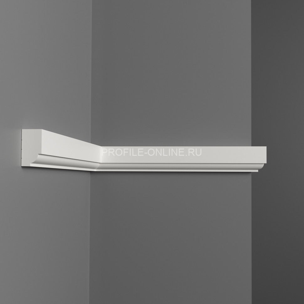 Декоративный молдинг гладкий Decomaster D011 Дюропрофиль 29х16х2000 мм белый под покраску