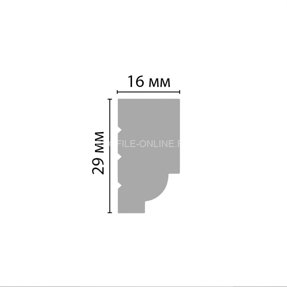 Декоративный молдинг гладкий Decomaster D011 Дюропрофиль 29х16х2000 мм белый под покраску
