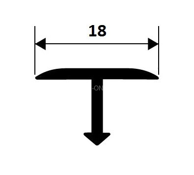 Т-профиль 18 мм Cezar PVL36 LC латунь хром 2,7 м