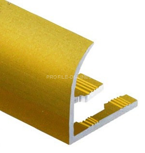 Алюминиевый С-образный профиль гибкий 12 мм PV27-04 золото матовое 2,7 м