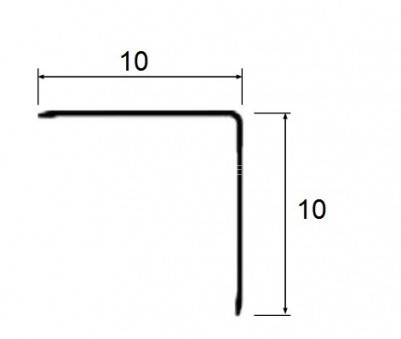 Алюминиевый уголок 10х10 мм PV60-04 золото матовое 2,7 м