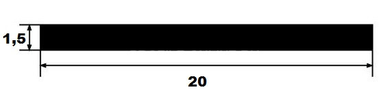 Латунная полоса 20 мм полированная 2,2 м