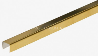 Нержавеющий П-профиль стальной 5х10 мм SUP052 золото глянец 2,7 м
