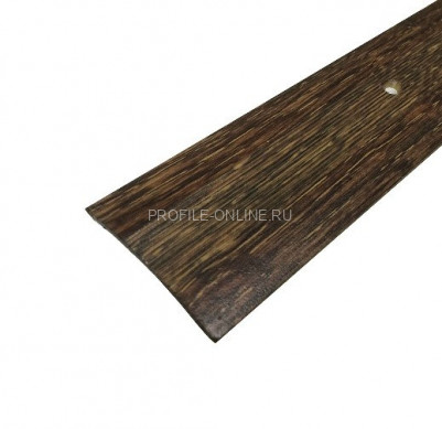 Одноуровневый порог алюминиевый с рифлением 39 мм А5 КД Дуб мореный 2,7 м (упаковка 10 штук)