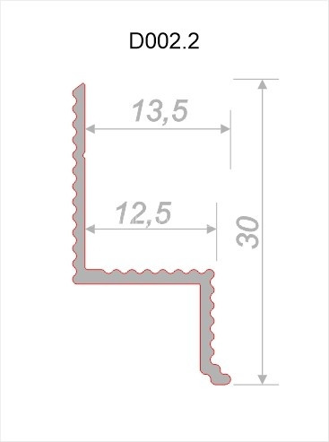 Теневой плинтус алюминиевый Decaro D002.2A Black черный с возможностью LED подсветки 2 м