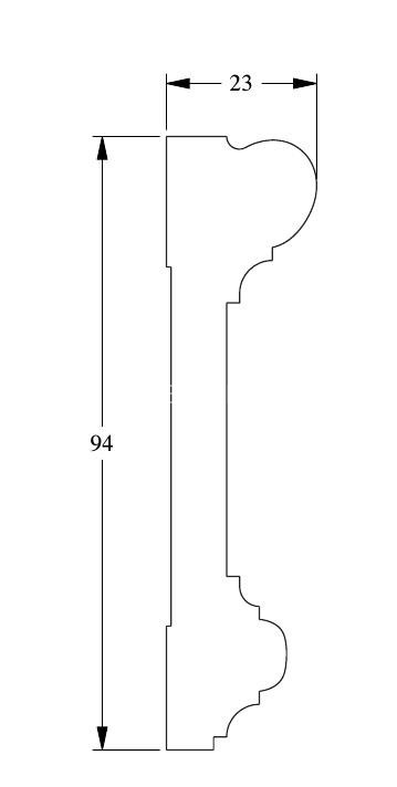 Декоративный молдинг Orac Decor Duropolymer DX121-2300 белый из полистирола 94х23 мм 230 см