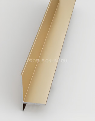 Микроплинтус скрытого монтажа из алюминия 17.8х19.8 мм Евротрим 7628.00 золото 200 см