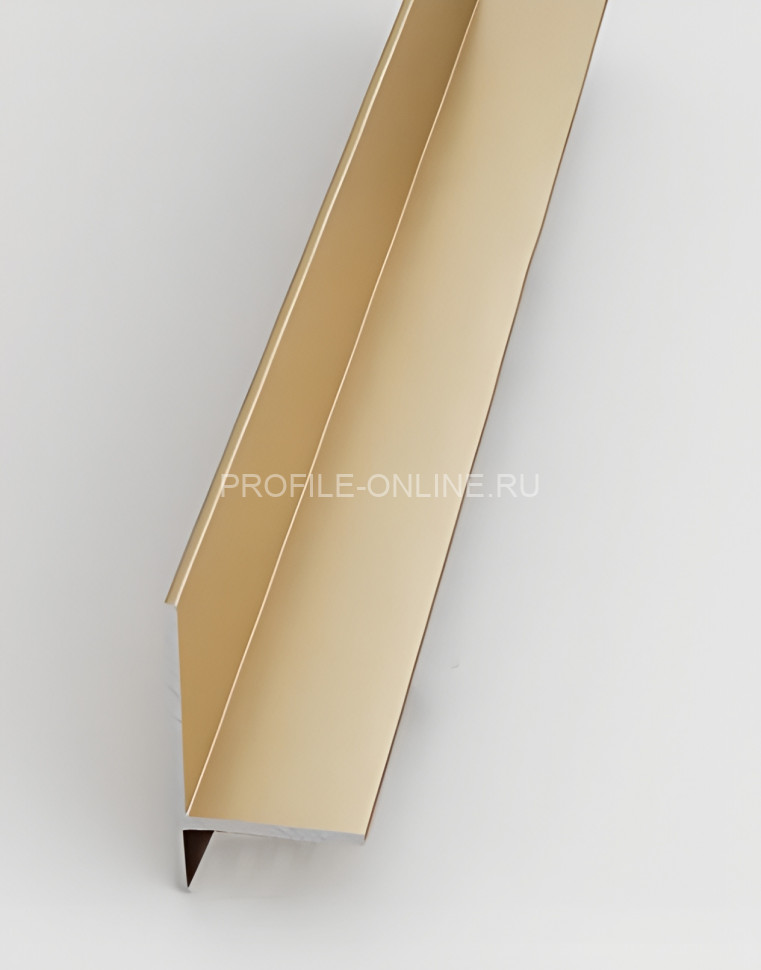 Микроплинтус скрытого монтажа из алюминия 17.8х19.8 мм Евротрим 7628.00 золото 200 см
