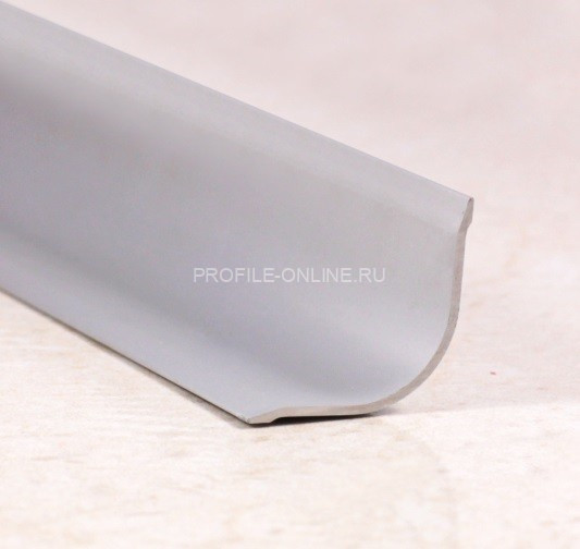 Уголок алюминиевый внутренний округлый 30х30 мм ПВ-30х30 серебро матовое 2,7 м