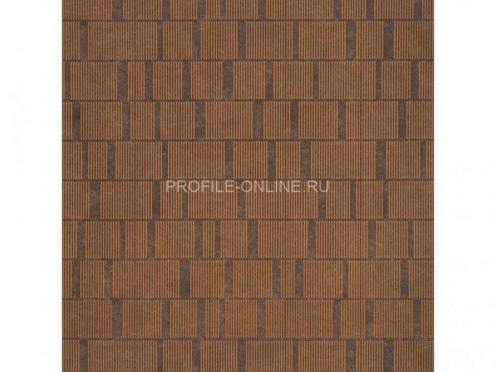 Отделочная стеновая декоративная панель с геометрическим узором HiWood Maximum DM626 BR71 композит 600мм х 4мм х 3м