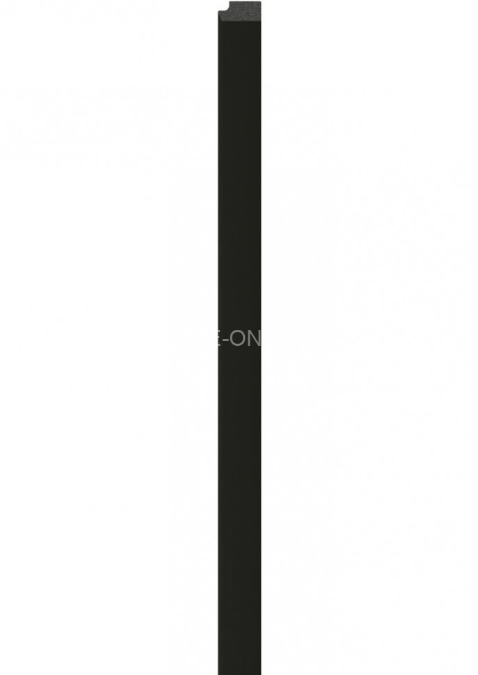 Правая планка-рейка для стеновой реечной панели VOX LINERIO M-LINE черная 2650х26х12 мм