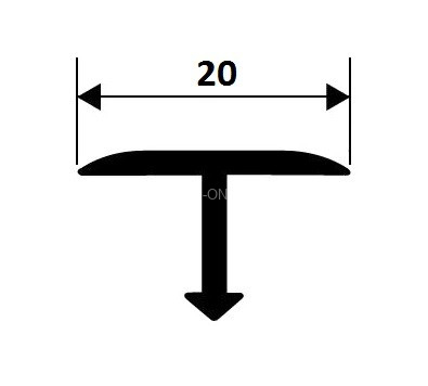 Т-профиль 20 мм Cezar PVL37 L латунь полированная 2,7 м