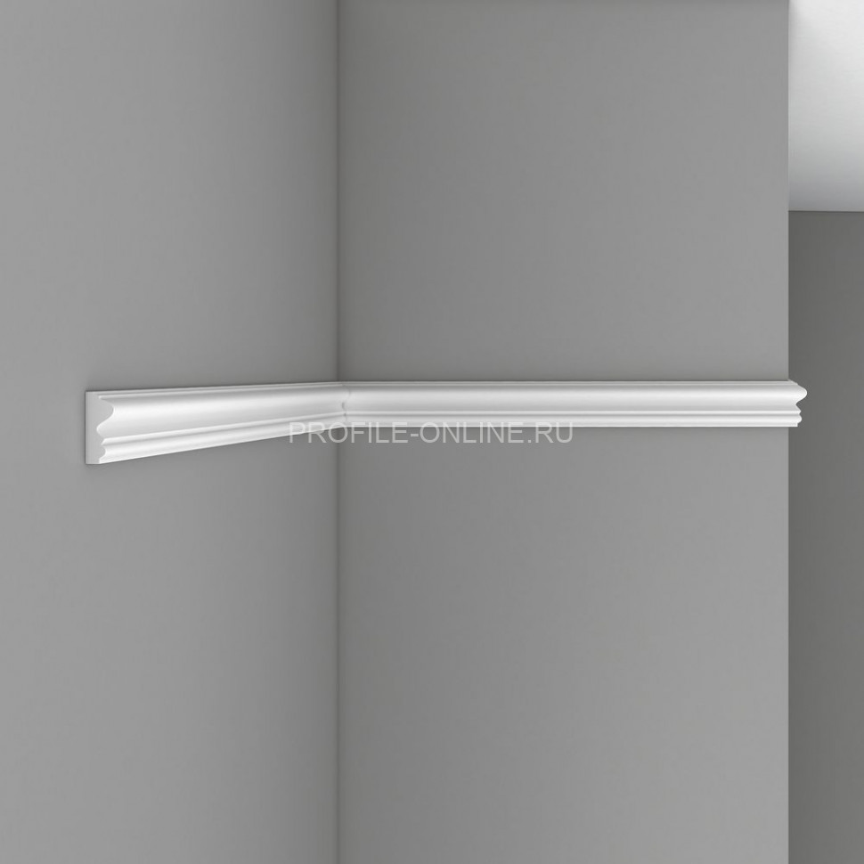 Молдинг гладкий DECOMASTER 97803F гибкий Flexible (40x16x2400) из полиуретана, белый под покраску