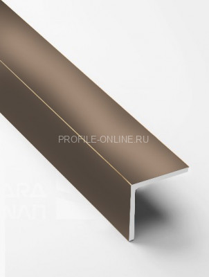 Алюминиевый уголок 20х20 мм PV74-06 бронза матовая 2,7 м