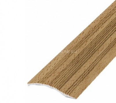 Алюминиевый порог с рифлением 39 мм С4 КД Бук светлый 2,7 м (упаковка 10 штук)