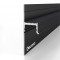 Теневой плинтус алюминиевый Decaro D003.2A Black черный с возможностью LED подсветки 2 м
