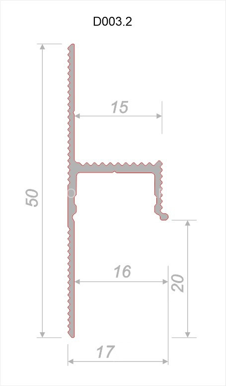 Теневой плинтус алюминиевый Decaro D003.2A Black черный с возможностью LED подсветки 2 м