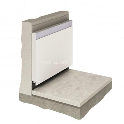 Теневой плинтус скрытого монтажа алюминиевый Decaro D003.2A Black черный с возможностью LED подсветки 2 м