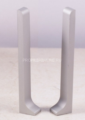 Комплект металлических заглушек для алюминиевого плинтуса ПЛ-150 серебро матовое