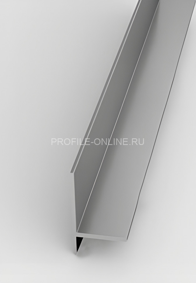 Микроплинтус скрытого монтажа из алюминия 17.8х19.8 мм Евротрим 7628.01 серебро 200 см