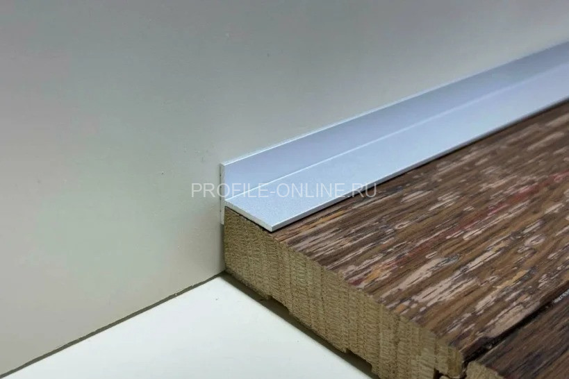 Микроплинтус скрытого монтажа из алюминия 17.8х19.8 мм Евротрим 7628.01 серебро 200 см