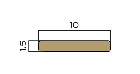 Латунная полоса 10 мм NEEXY PVL87-05 ANTCL антик медь светлая 2.7м