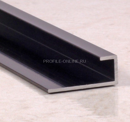 П-профиль алюминиевый под стекло 5 мм ПО-95 бронза глянец 2,7 м