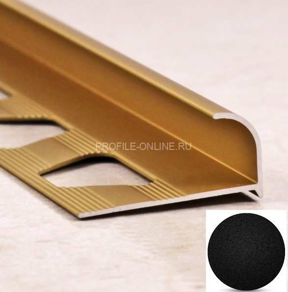 С-профиль алюминиевый 10 мм ПО-10 черный муар 2,7 м